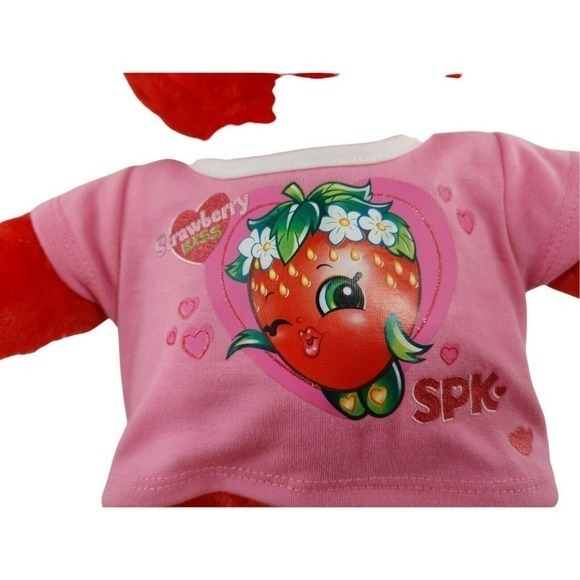 2017 Build A Bear Shopkins Plush‎ Strawberry Kiss Teddy Bear Stuffed Animal 17 - Picture 9 of 11
